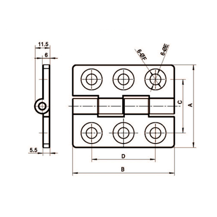 Bản Lề Phẳng-B2203