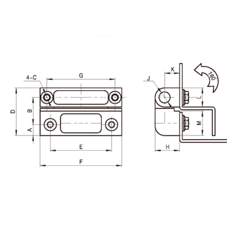 Bản Lề Phẳng-B2205-1;2;3;4
