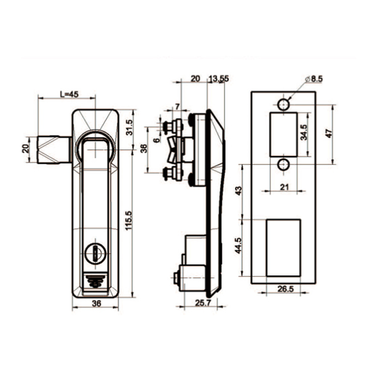 Bấm Để Bật Mở Rocker Lock-A7152