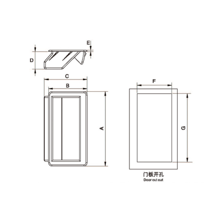 Tay cầm khóa nhúng-E5302-4
