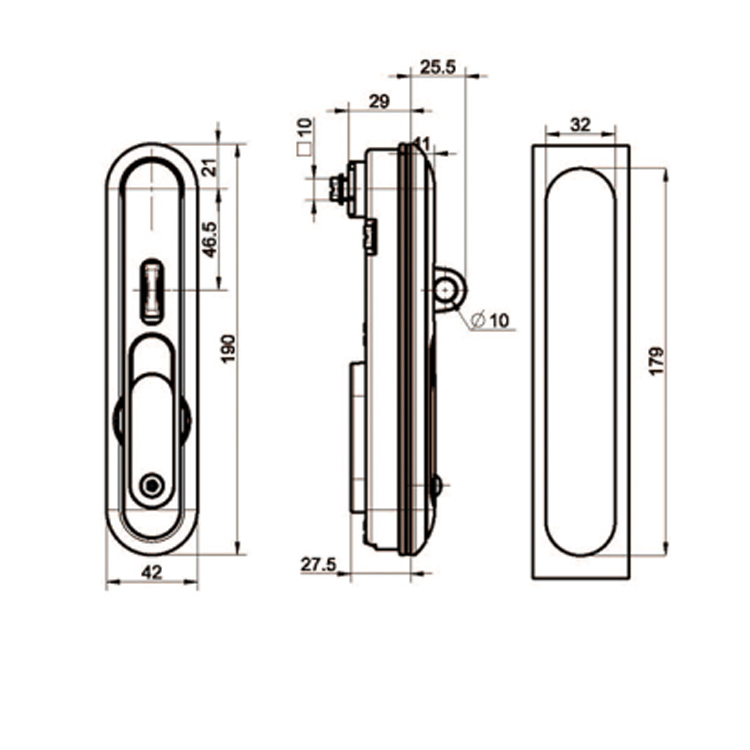 Ổ khóa chống giả mạo loại Crank Lock-A7122